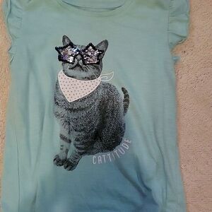 Girls short sleeve tee "Cattitude"